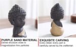 4 Pack Mini Cute Buddha Statue, Ceramic Small Adorable Monk Figurines, Yoga Mand... - Image 4
