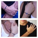 Black String Evil Eye Bracelet – Adjustable Wax Nylon Cord Talisman | Handmade P... - Image 3