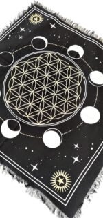 Sophia-Art Altar Cloth Phases of Moon Sun, Star & Moon Universe Premium Witchcra... - Image 4