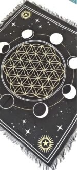 Sophia-Art Altar Cloth Phases of Moon Sun, Star & Moon Universe Premium Witchcra... - Image 5