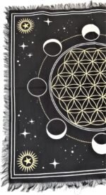 Sophia-Art Altar Cloth Phases of Moon Sun, Star & Moon Universe Premium Witchcra... - Image 6