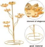 Luxshiny Ghee Lotus Lamp Holder 7 Lotus Diwali Candle Holder Votive Tealight Can... - Image 8