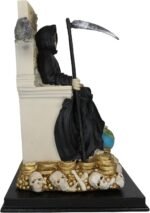 Ebros Gift Black Santa Muerte Holding Scythe Seated On Throne Altar Statue 10.5"... - Image 4