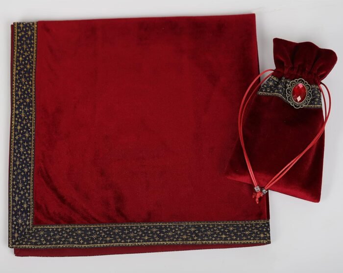 Altar Tarot Table Cloth - 25.6 x 25.6 Inch - Divination Wicca Velvet with Tarot ... - Image 7