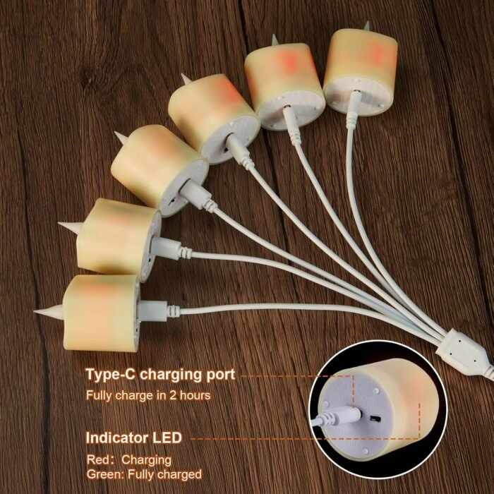 IMAGE Rechargeable Votive Candles, 12 Pcs 1.6" x2.5" Flameless Tea Light with Ti... - Image 4