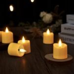 IMAGE Rechargeable Votive Candles, 12 Pcs 1.6" x2.5" Flameless Tea Light with Ti... - Image 6