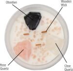 Rose Quartz & Clear Quartz 3-Wick Meditation Candle - Attract Love & Abundance -... - Image 3