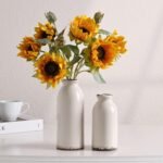 VICTOR & TERESA White Ceramic Vases Home Decor, Farmhouse Vase for Flowers, Flow... - Image 3
