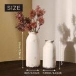 VICTOR & TERESA White Ceramic Vases Home Decor, Farmhouse Vase for Flowers, Flow... - Image 4