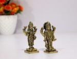 eSplanade Brass Lakshmi Narayan Pair - Lord Vishnu with Laxmi Idol Murti Statue ... - Image 3