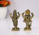 eSplanade Brass Lakshmi Narayan Pair - Lord Vishnu with Laxmi Idol Murti Statue ... - Image 5