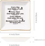 Christian Gifts for Women Faith Jewelry Dish with Bible Verse Prayers, Religious... - Image 5
