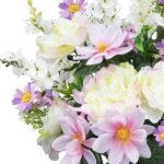 20.5inch Silk Artificial Spring Flowers 2 Bundles - White Peony, Purple Daisy Fa... - Image 4
