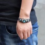 2Pcs Multilayer Constellation Zodiac Leather Bracelet Handmade Woven Zodiac Sign... - Image 3