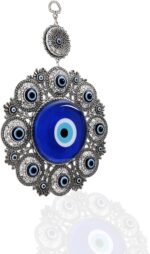 BCS X-Large Evil Eye Wall Decor 6.7'' Metal - Glass Turkish Greek Nazar Amulet G... - Image 6