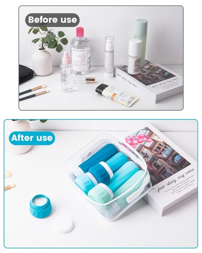 Travel Bottles for Toiletries, Travel Size Toiletries 10 Pack, Tsa Approved Trav... - Image 10