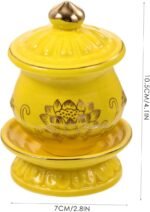 VOSAREA Ceramic Holy Water Bottle for Rituals - Meditation and Offerings - Elega... - Image 9