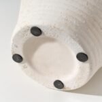 LUKA Ceramic Rustic Farmhouse Vase, 9.2 inch Whitewashed Terracotta Vase, Potter... - Image 7
