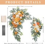 Wedding Arch Flowers with Drapes (Set of 3) Wedding Decor and Wedding Arch Drapi... - Image 5