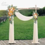 Wedding Arch Flowers with Drapes (Set of 3) Wedding Decor and Wedding Arch Drapi... - Image 6