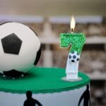 Birthday Number Candles White Soccer Number 6 Birthday Candles for Cake, Fun Gli... - Image 4
