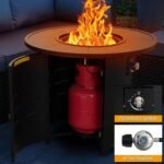 30 Inch Fire Tables Round Tabletop 50000 BTU Outdoor Fire Pits for Outside Steel... - Image 5