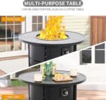 30 Inch Fire Tables Round Tabletop 50000 BTU Outdoor Fire Pits for Outside Steel... - Image 6