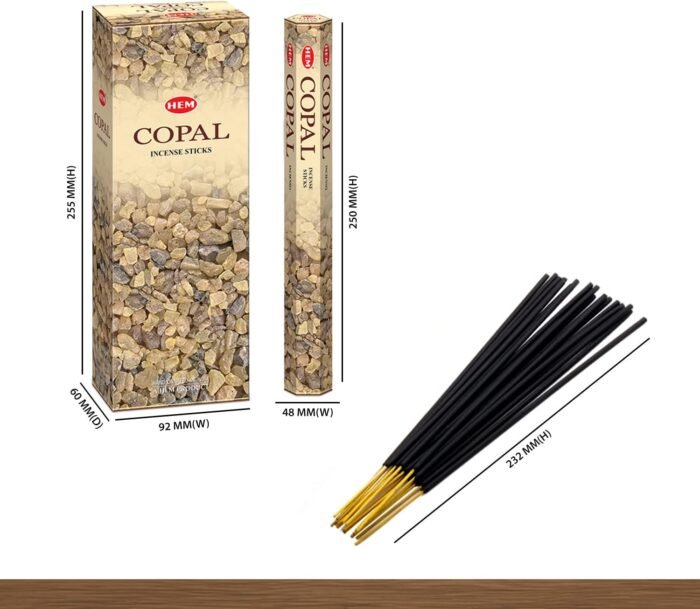 Copal - Box of Six 20 Stick Tubes - HEM Incense - Image 3