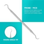 Dental Tools HOKIN Plaque Remover Teeth Cleaning Tool 4 Pcs Dental Care Kit Toot... - Image 3