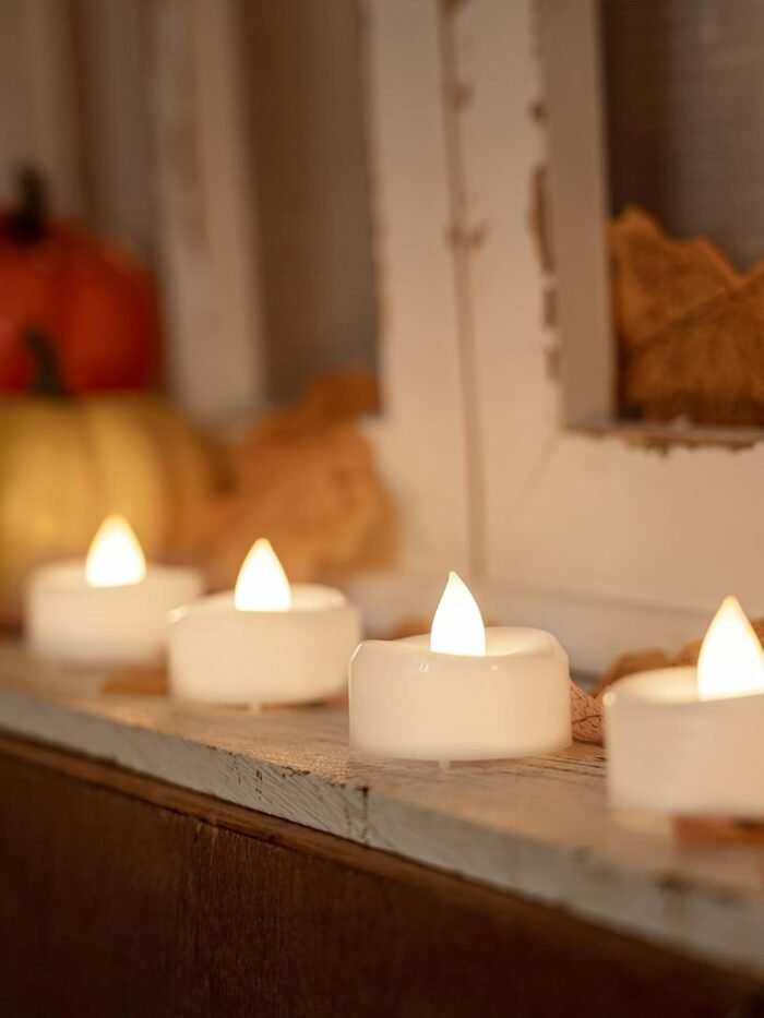 LED Candles, Tea Lights Candles Battery Operated Bulk, 24-Pack Long-Lasting 200 ... - Image 6
