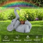 Elephant Statue for Garden Decor with LED Solar Lights,Elephant Gifts for Women,... - Image 5