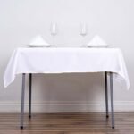 Efavormart 54x54 White Wholesale Linens Seamless Polyester Square Linen Tableclo... - Image 3