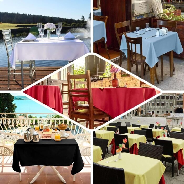 Efavormart 54x54 White Wholesale Linens Seamless Polyester Square Linen Tableclo... - Image 6