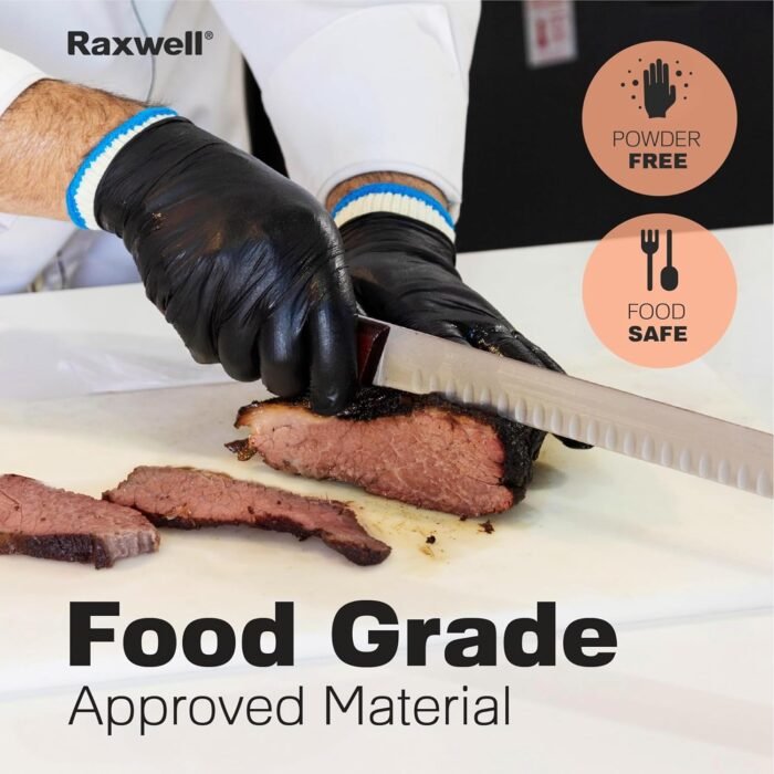 Raxwell BBQ Gloves - 6 Heat Resistant Cotton Liners + 100 Nitrile Food Prep Glov... - Image 6