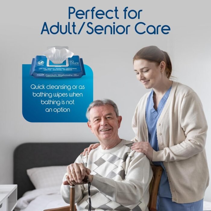 Inspire Adult Wet Wipes, Wash Cloths, Incontinence & Cleansing for Elderly Extra... - Image 3