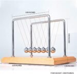 CERROPI Large Newtons Cradle Pendulum with 7 Balls, Physics Perpetual Motion Des... - Image 5