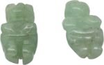 2 Carved Aventurine Goddess of Willendorf Beads for Jewelry Making - Image 2