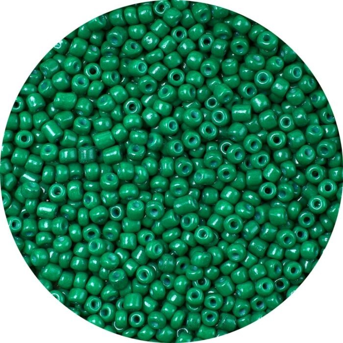 2000pcs Green Glass Seed Beads, Colorful Tiny 4mm Beads for Jewelry Making, Bead... - Image 2