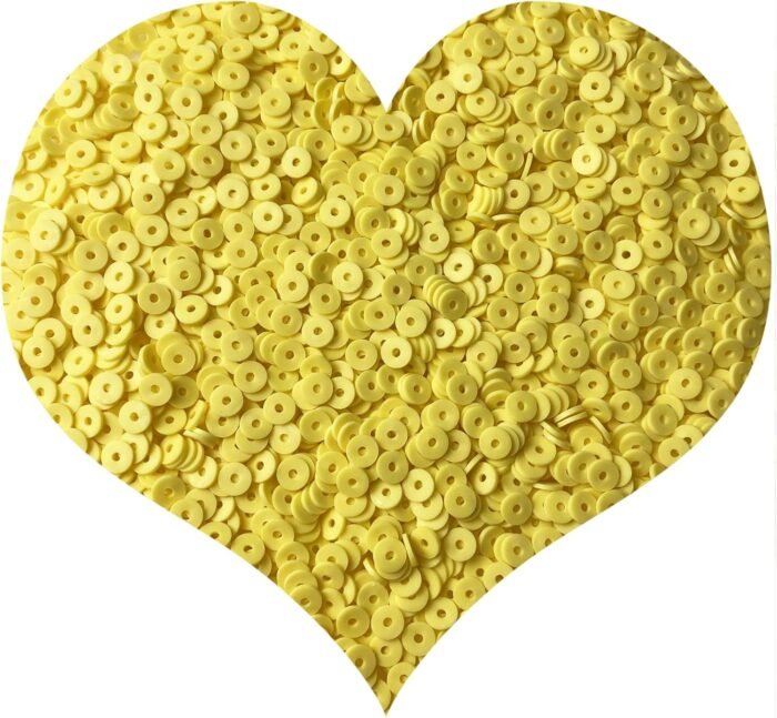 2000pcs Yellow Clay Flat Beads for Jewelry Making - Earring, Bracelet, Necklace - Image 2