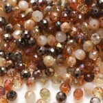 200PCS Crystal Glass Beads for Jewelry Making, 6mm Multicolor Coffee Faceted Ron... - Image 2