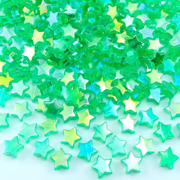 300 PCS Acrylic Star Beads Clear Loose AB Colors Cute Spacer Beads for Jewelry M... - Image 2
