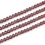 5 Strands Czech Faceted Rondelle Crystal Glass Loose Beads 6mm Spacer Bulk Burgu... - Image 2