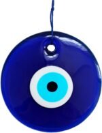 5.4" Glass Blue Evil Eye Wall Hanging Ornament - Turkish Handmade Nazar Amulet -... - Image 2