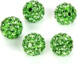 50pcs Adabele Grade A Suncatcher Crystal Rhinestone Pave Loose Beads 8mm Peridot... - Image 2