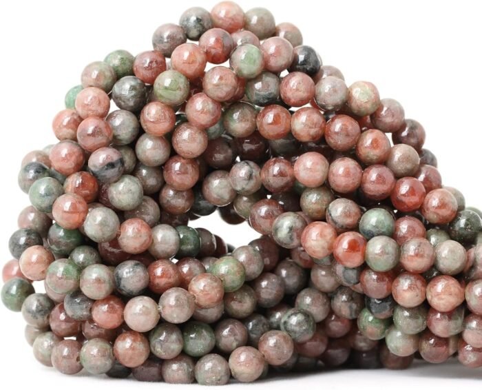 60PCS 6mm Natural Kashgar Garnet Gemstones Round Loose Beads for Jewelry Making ... - Image 2
