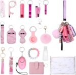 AMIR Safety Keychain Set for Women, Wristlet Strap Keychain with Personal Alarm ... - Image 2