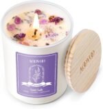 AOOVOO Lavender Scented Candles for Women - Aromatherapy Candle with Crystals In... - Image 2