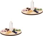 ARTIBETTER Sets Unique Crystals Chakra Board Natural Stone Divination Board Spir... - Image 2