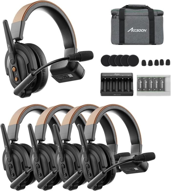 Accsoon Como SE Wireless Headset Intercom System, 5-Person 2.4GHz Full-Duplex Te... - Image 2