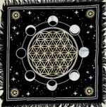 Altar Cloth Golden Lucky Free Wild Owl Witchcraft Alter Tablecloth Tarot Spread ... - Image 2
